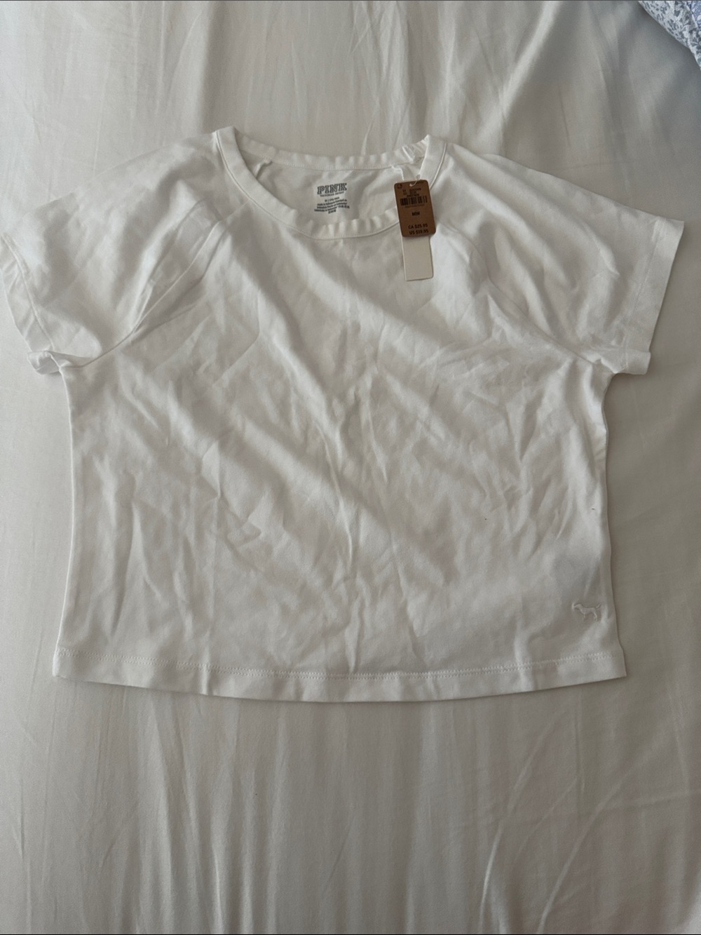 Victoria's Secret PINK White Crew Tee with Tag